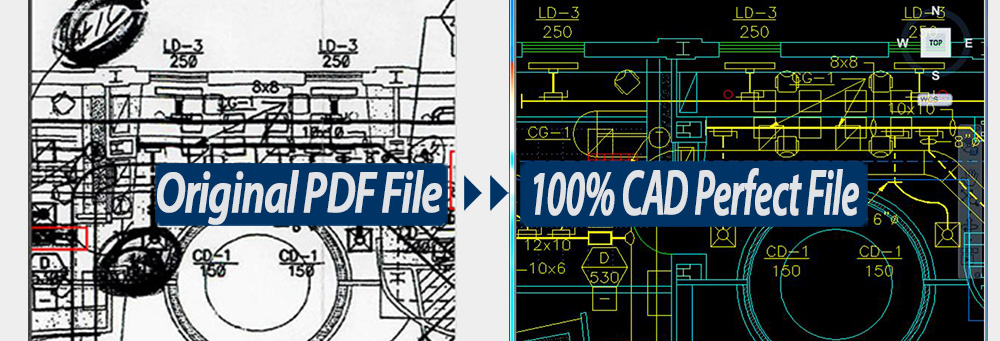 cad drafting accurately from pdf and paper drawings